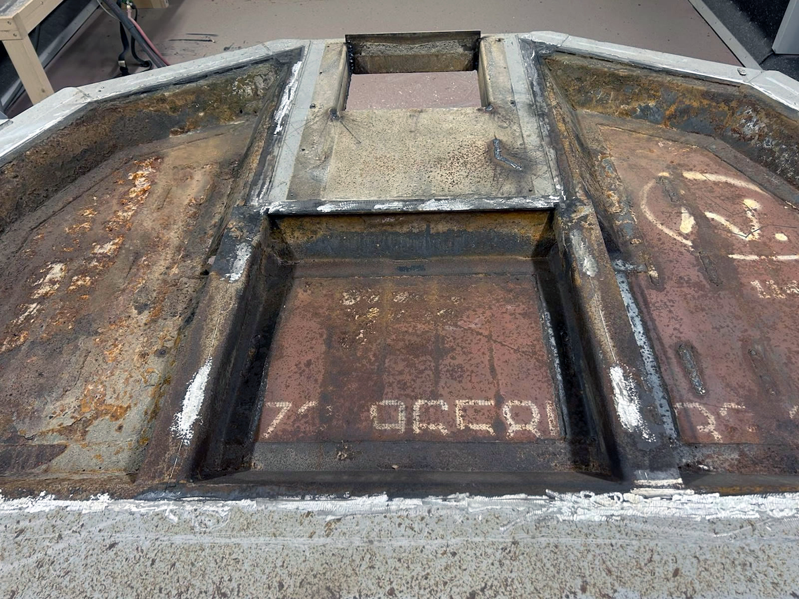Sandstrahlen Metall vorher